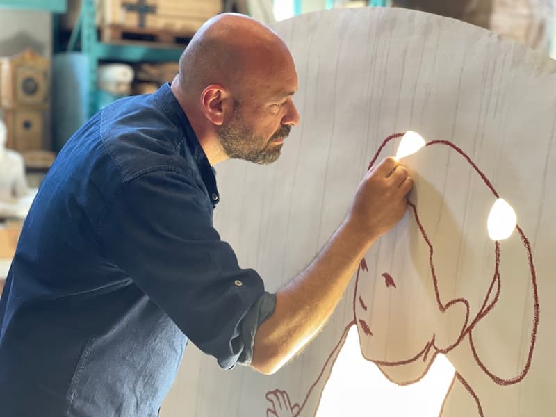 Installazione Credere nella luce di Valerio Berruti, #Credere nella luce di Valerio Berruti
