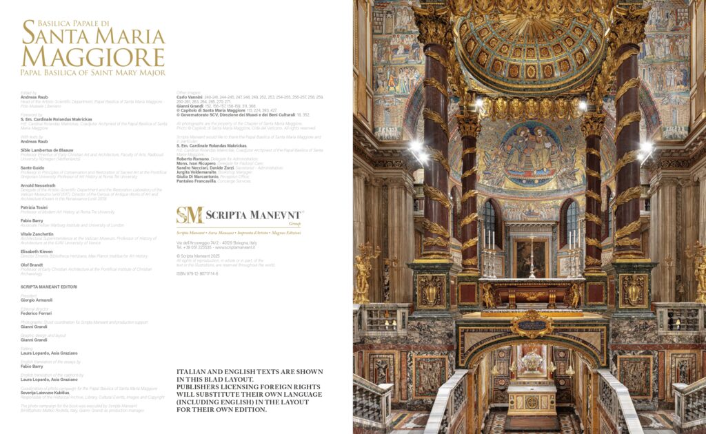 Santa Maria Maggiore, Basilica Papale di Santa Maria Maggiore Scripta Maneat editore pubblica il volume dedicato al tempio amato da Papa Francesco